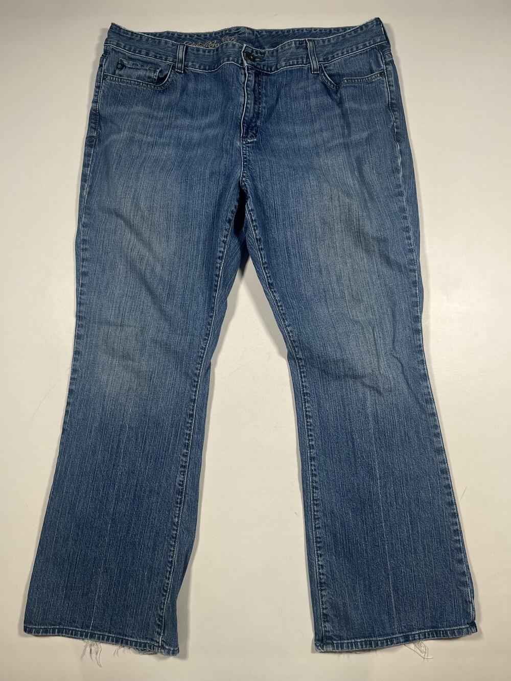 Eddie Bauer Jeans Womens 20R Blue Classic Fit Straight Stretch Denim Medium Wash